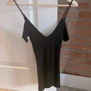 Project social t ribbed off the shoulder top